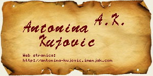 Antonina Kujović vizit kartica